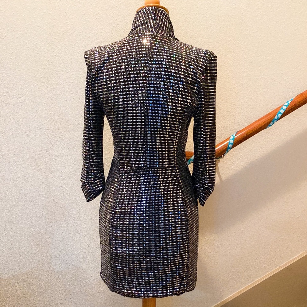 Double Breasted Sequin Coat Dress - Picture 15 of 15